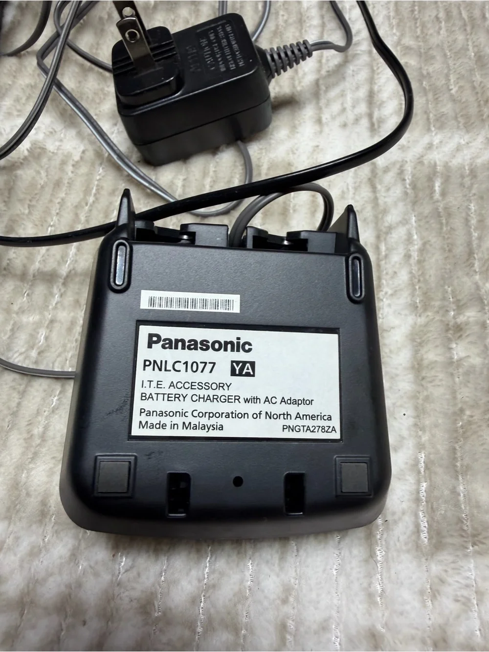 Panasonic Black Cordless Phone Set with Dual Handsets
